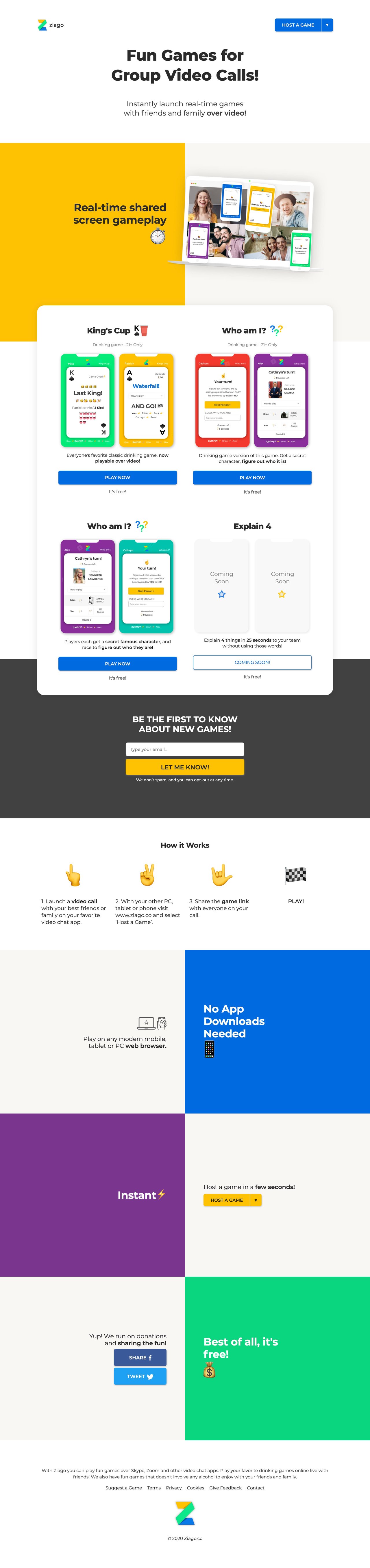 Ziago Website Screenshot