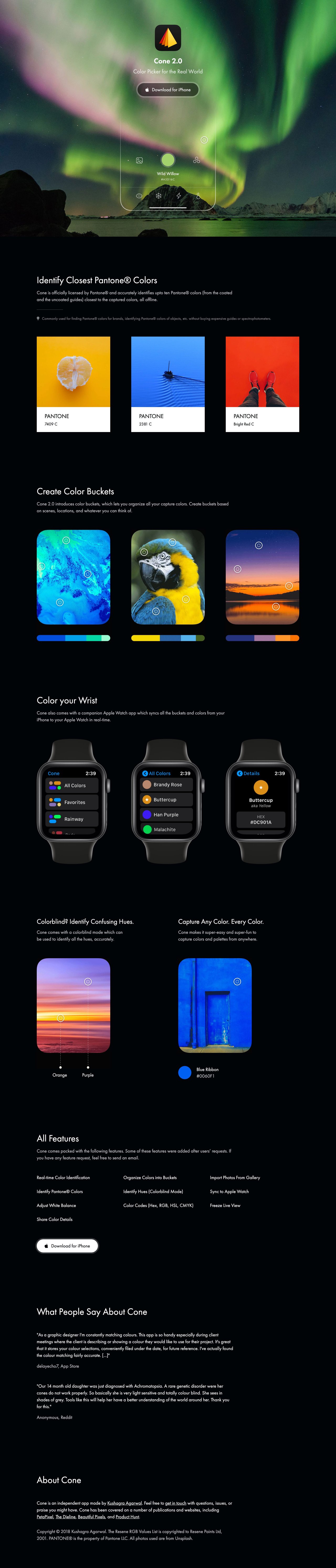 Cone Website Screenshot