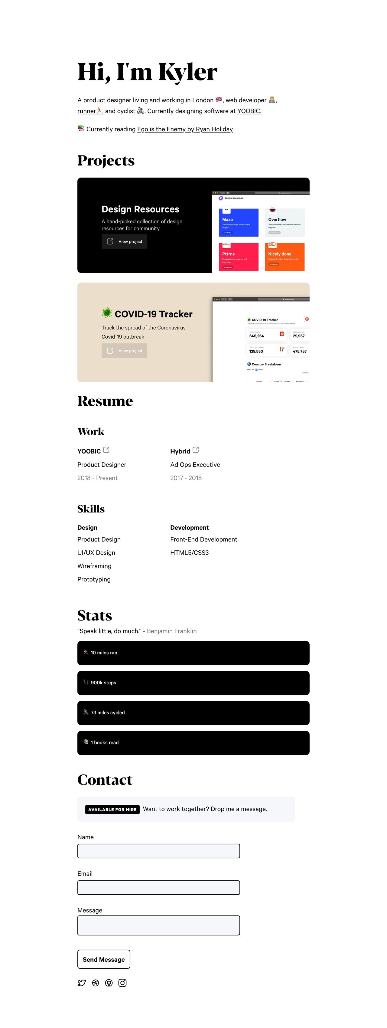 Kyler Phillips Website Screenshot