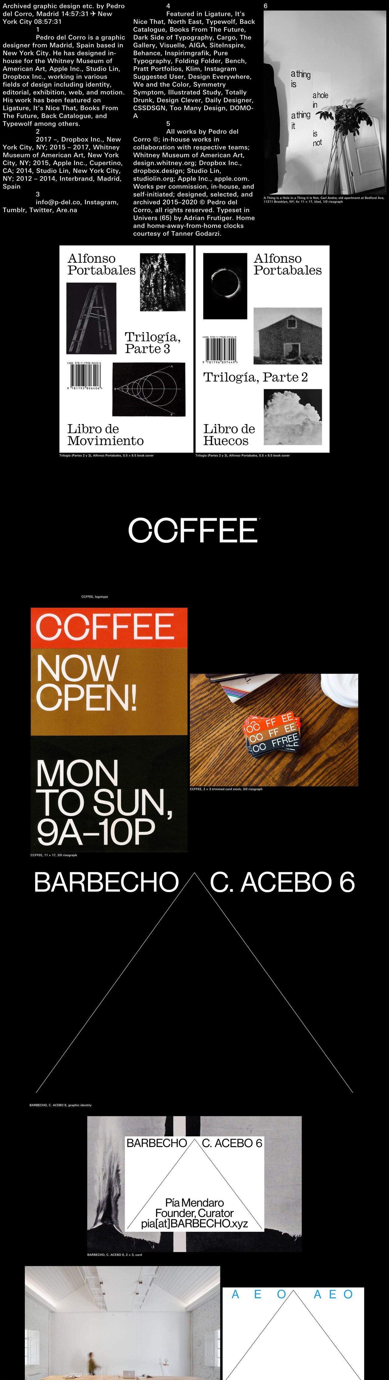 Pedro del Corro Website Screenshot