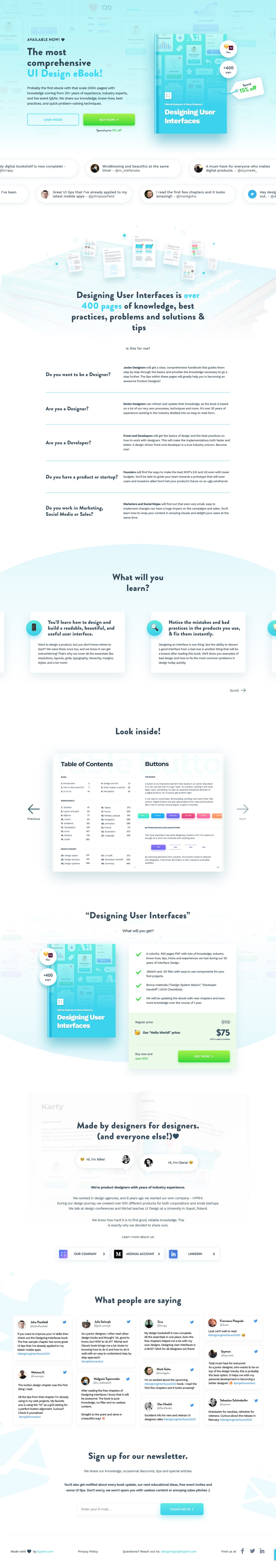 Designing User Interfaces Website Screenshot