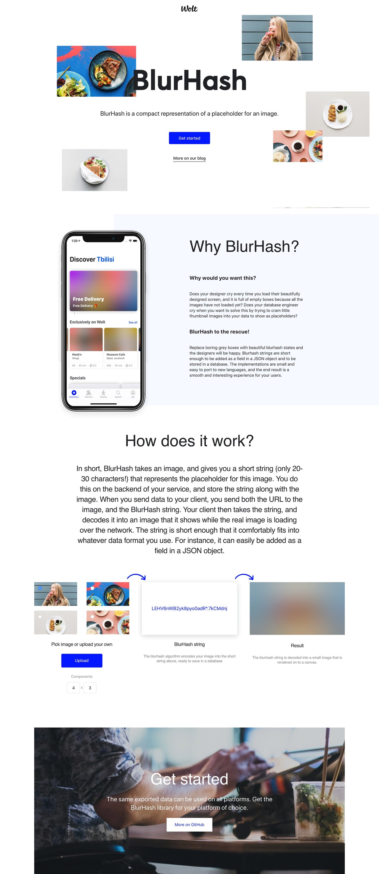 BlurHash Website Screenshot