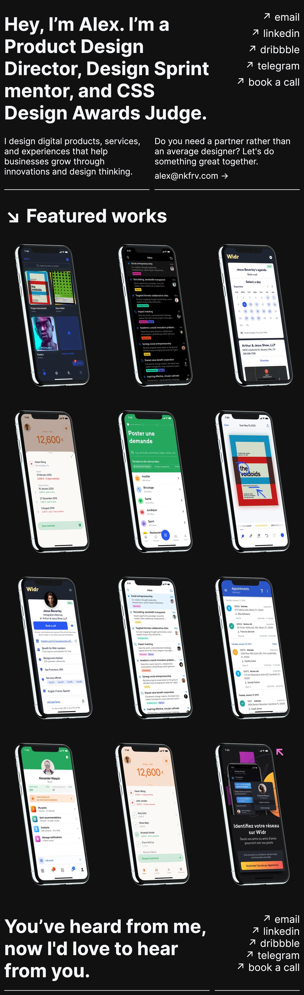 Alex Nikiforov Website Screenshot