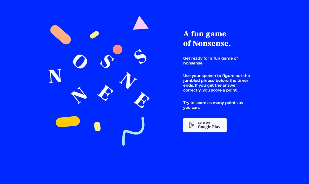 Nonsense Website Screenshot