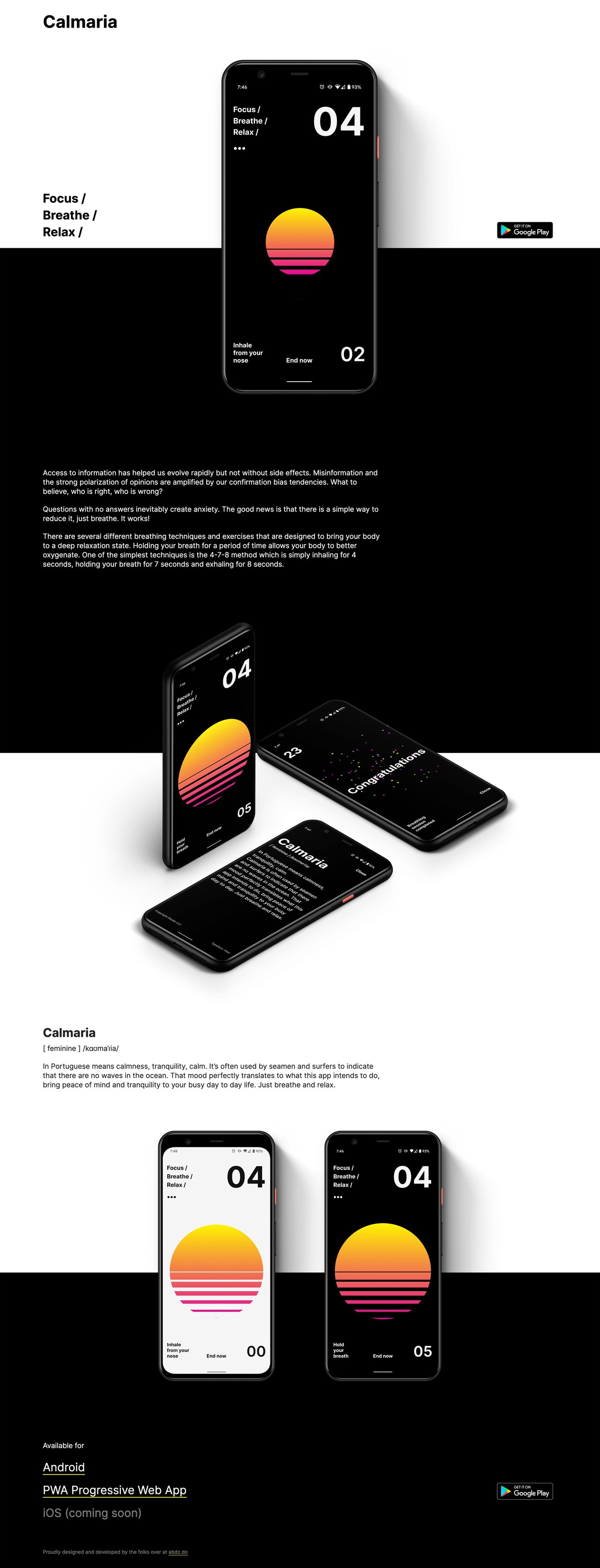 Calmaria Website Screenshot