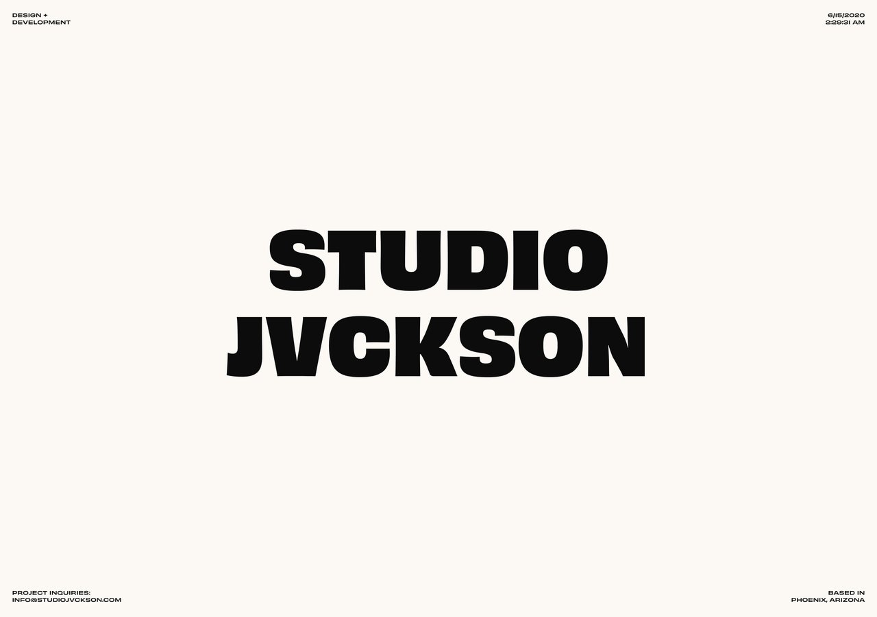Studio Jvckson Website Screenshot
