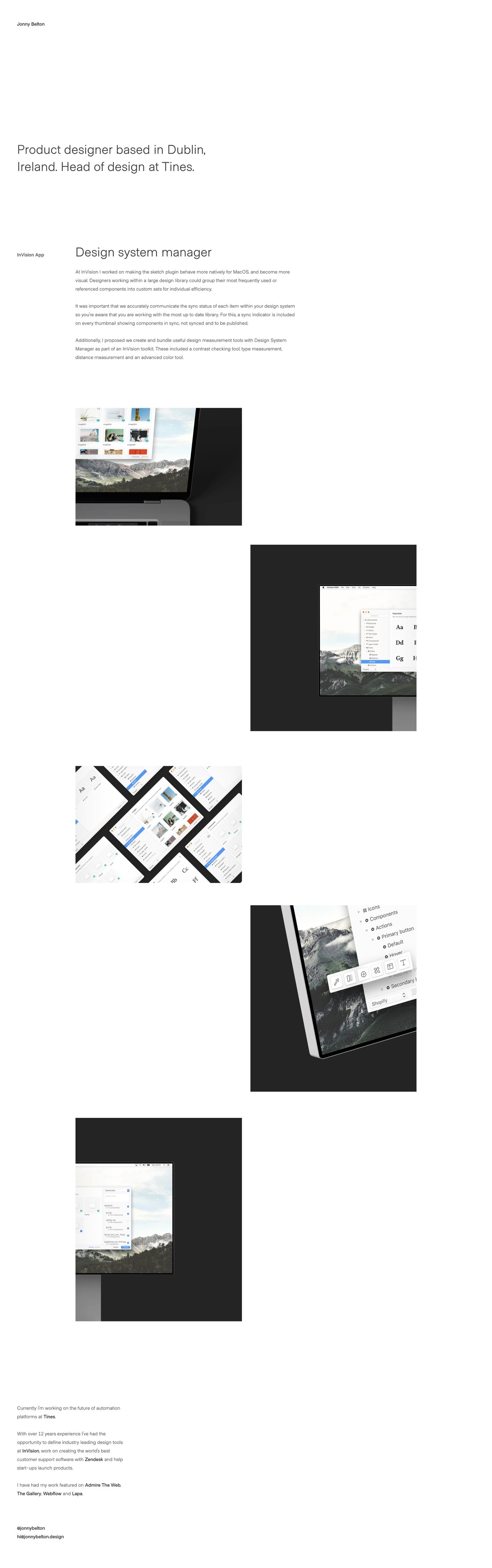 Jonny Belton Website Screenshot