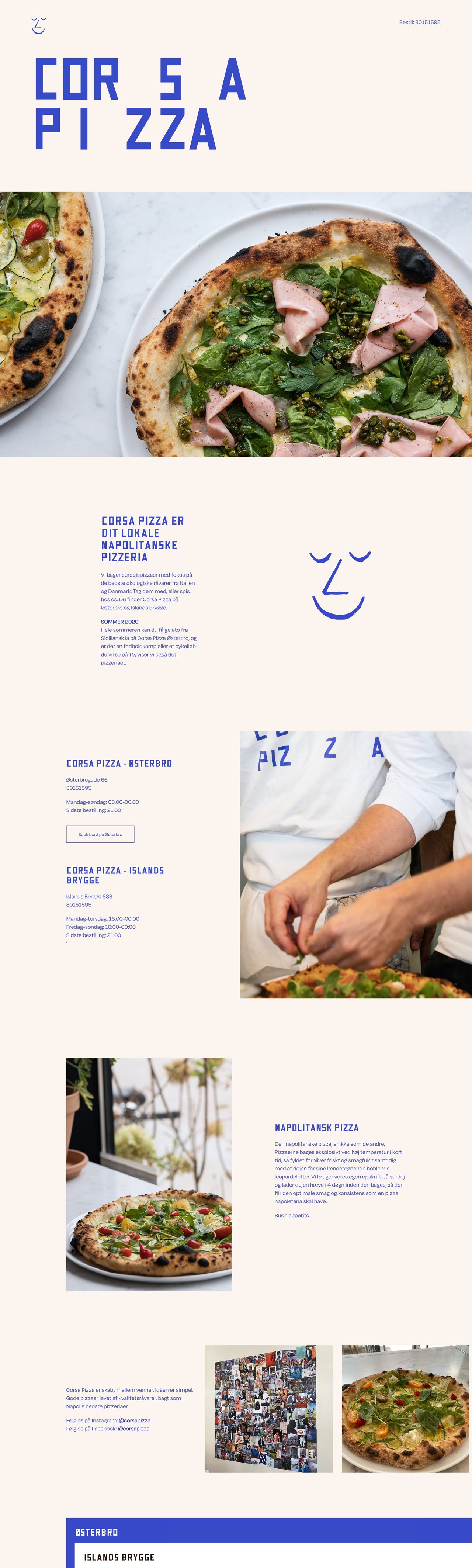 Corsa Pizza Website Screenshot