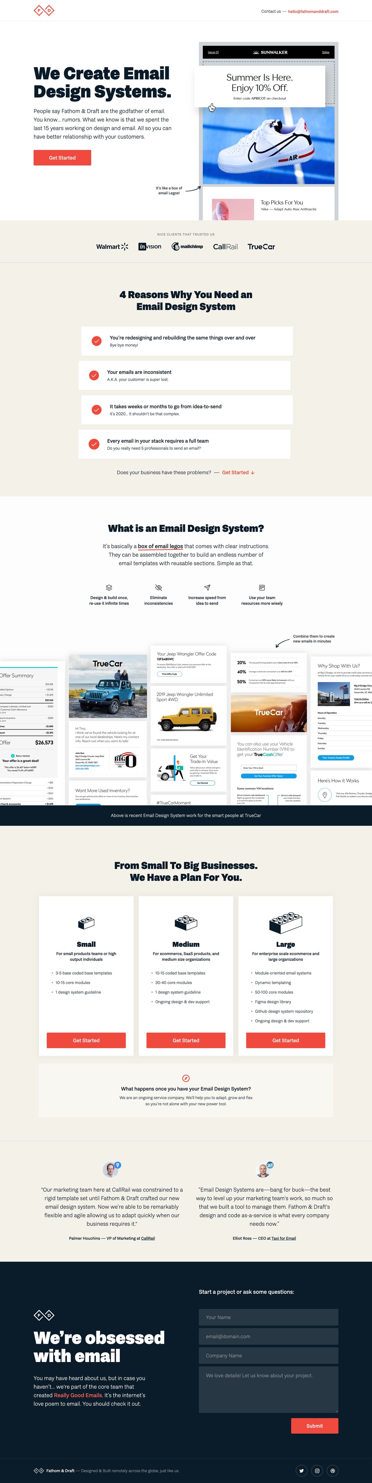 Email Design Systems Website Screenshot