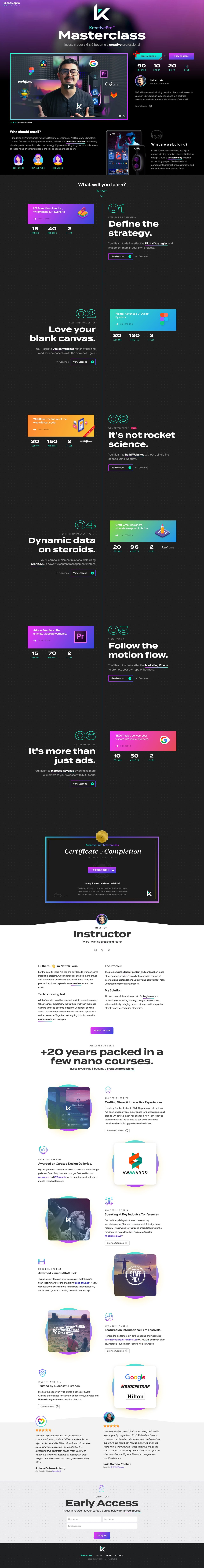 KreativePro Masterclass Website Screenshot