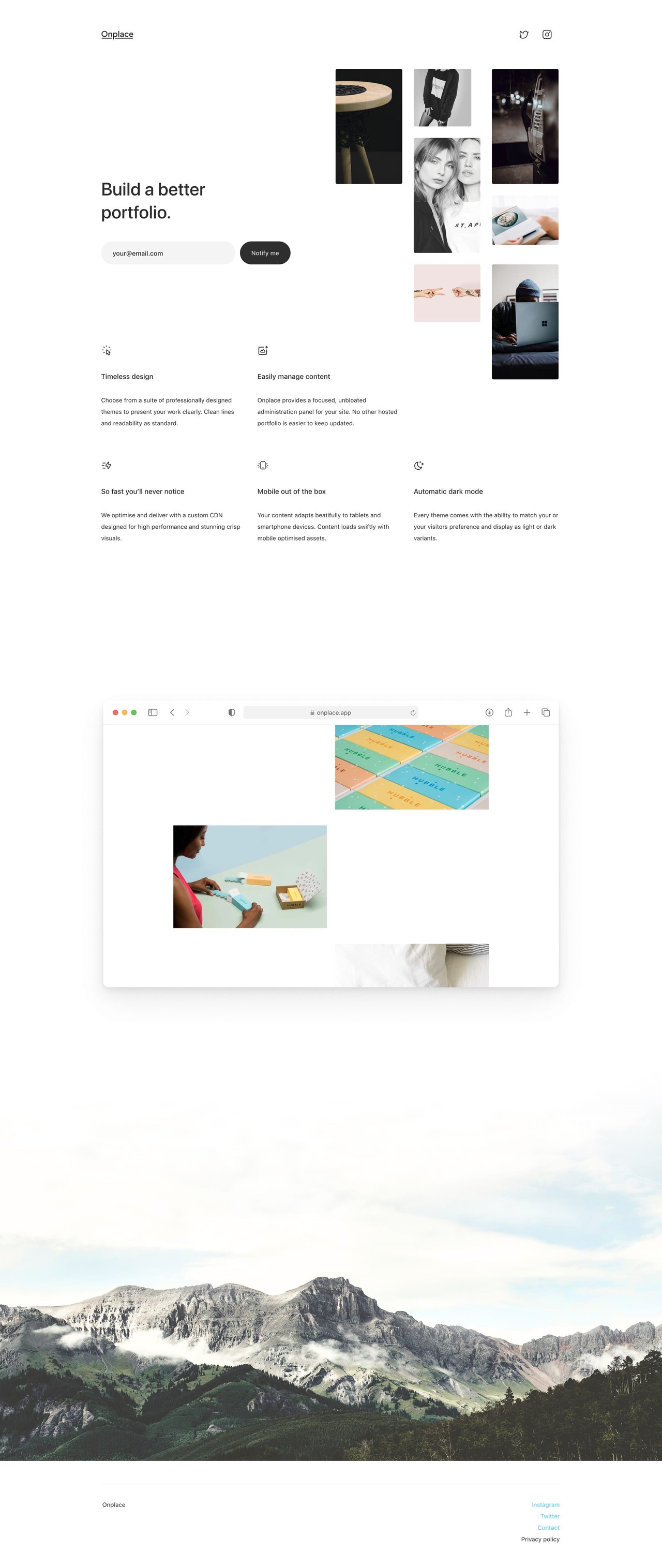 Onplace Website Screenshot