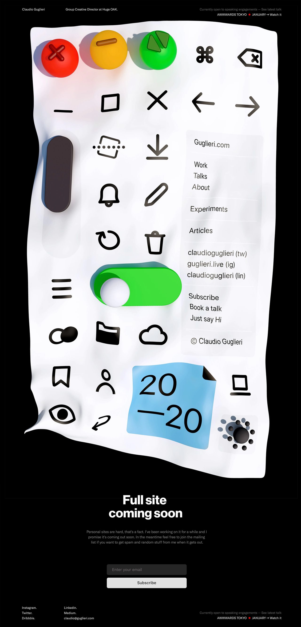 Claudio Guglieri Website Screenshot