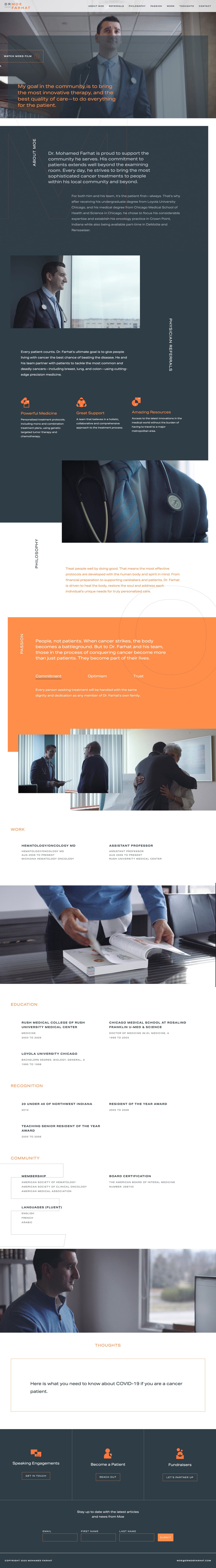 Doctor Mohamed Farhat Website Screenshot