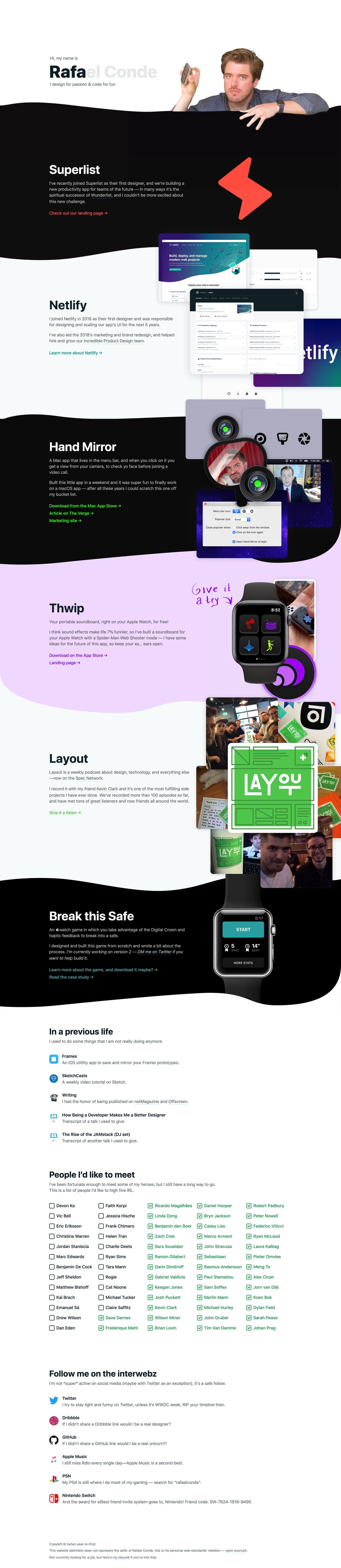 Rafael Conde Website Screenshot