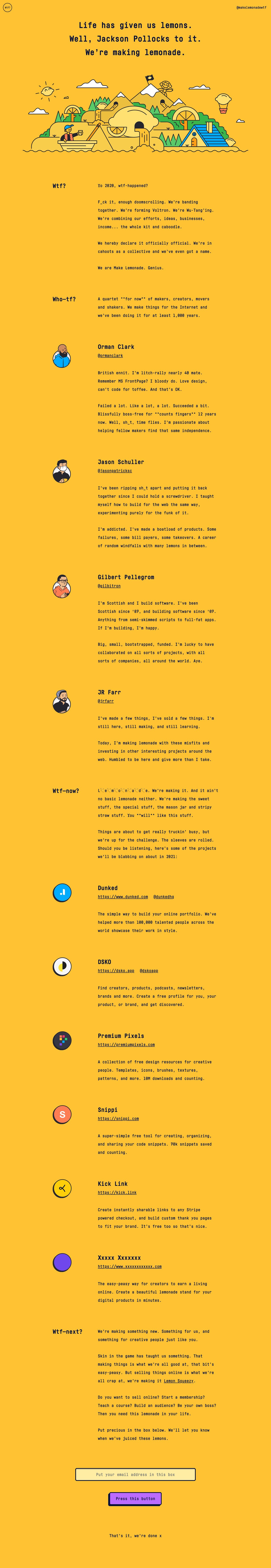 Make Lemonade Website Screenshot