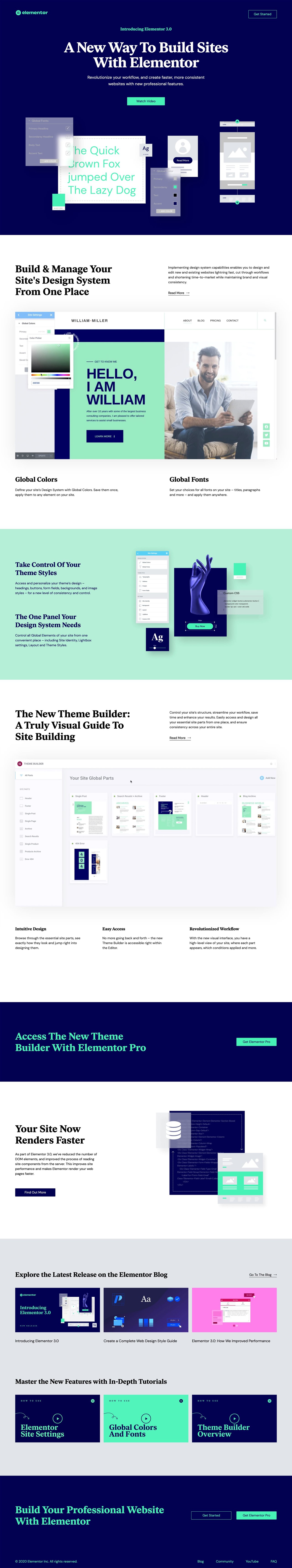 Elementor 3.0 Website Screenshot