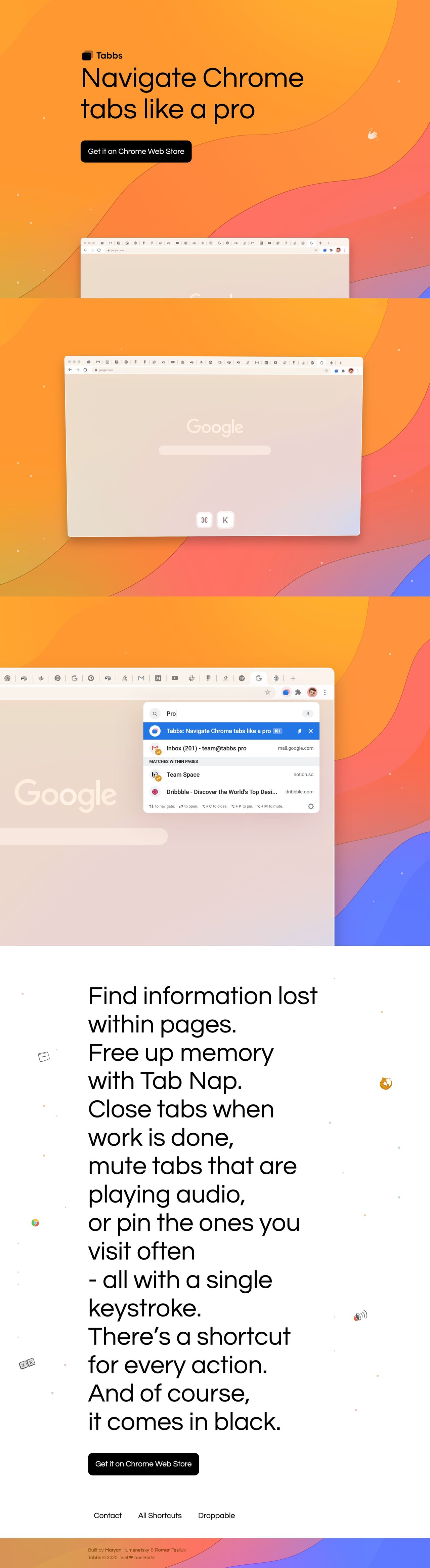 Tabbs Website Screenshot