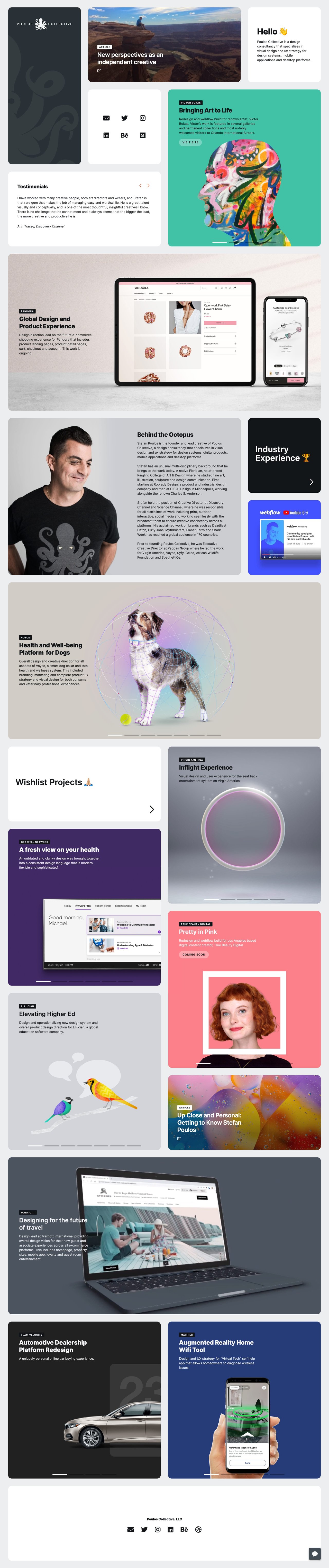 Poulos Collective Website Screenshot