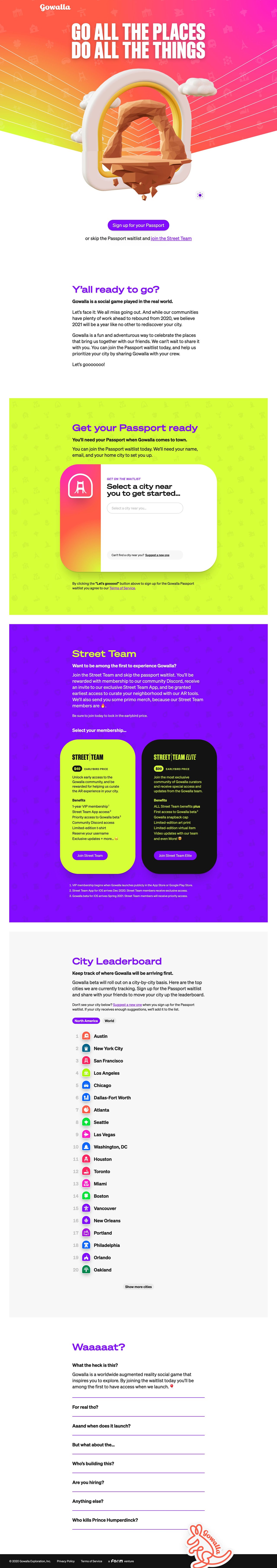 Gowalla Website Screenshot