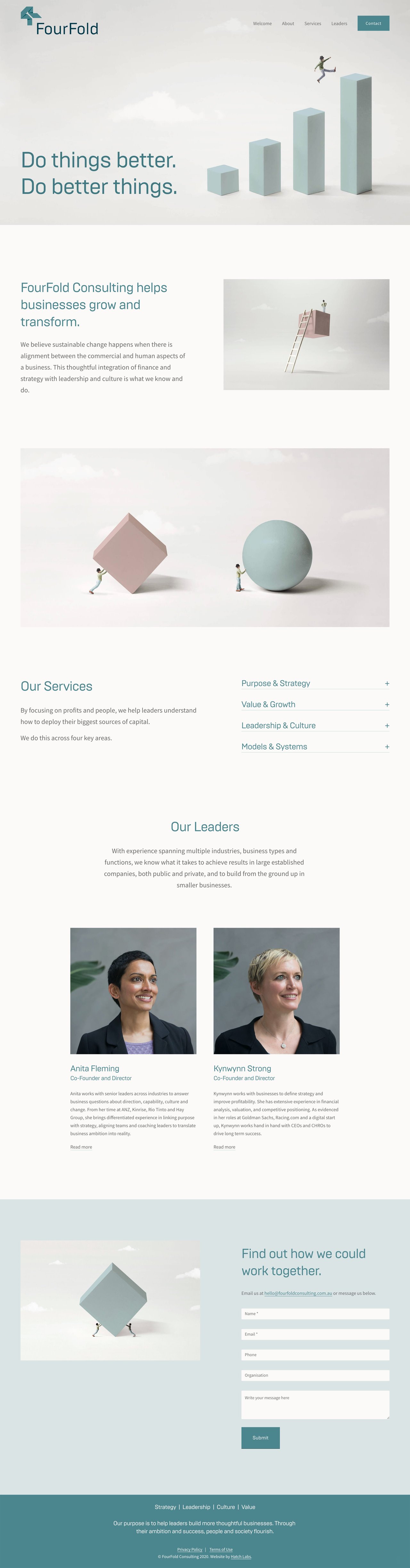 FourFold Consulting Website Screenshot