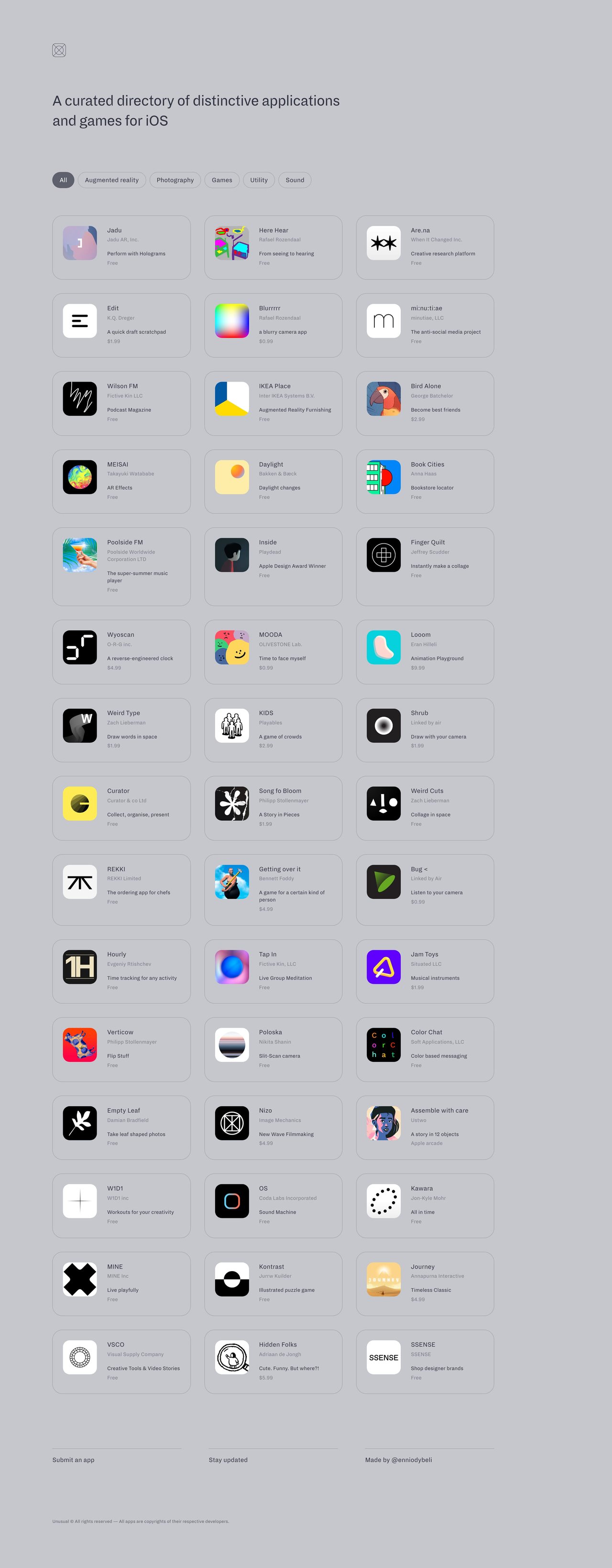 Unusual Website Screenshot