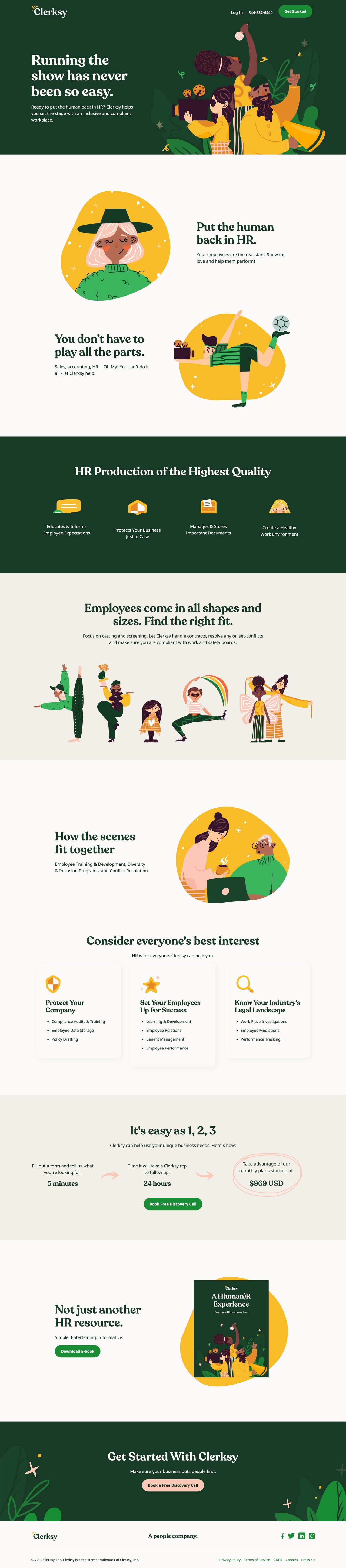 Clerksy Website Screenshot