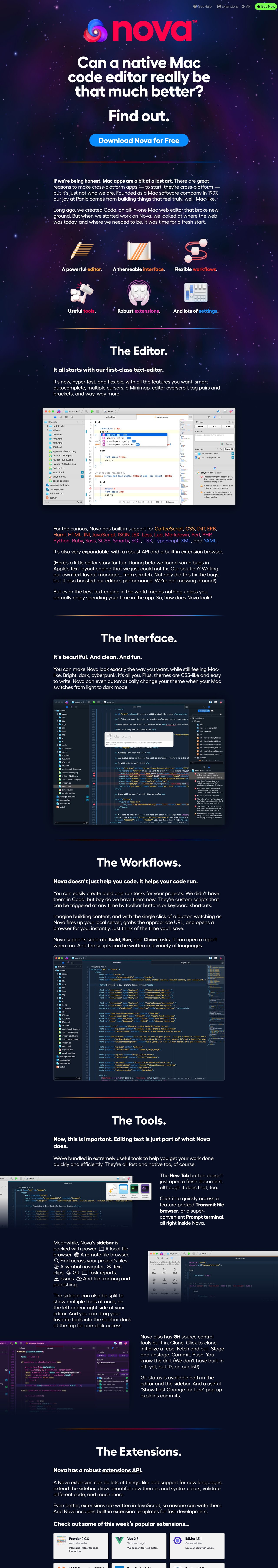 Nova Website Screenshot