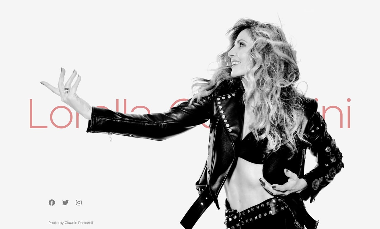 Lorella Cuccarini Website Screenshot