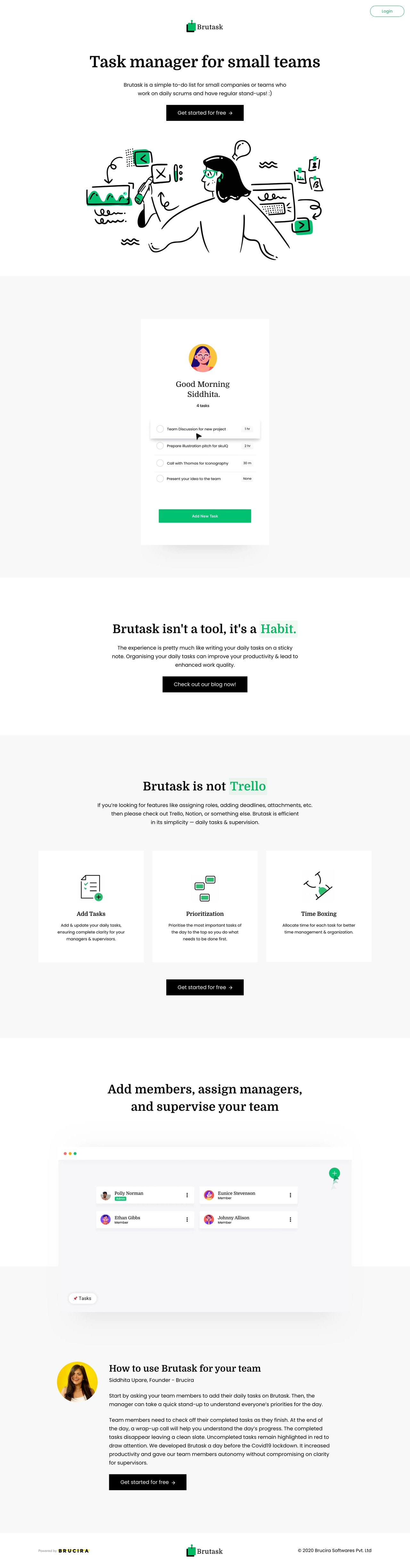 Brutask Website Screenshot