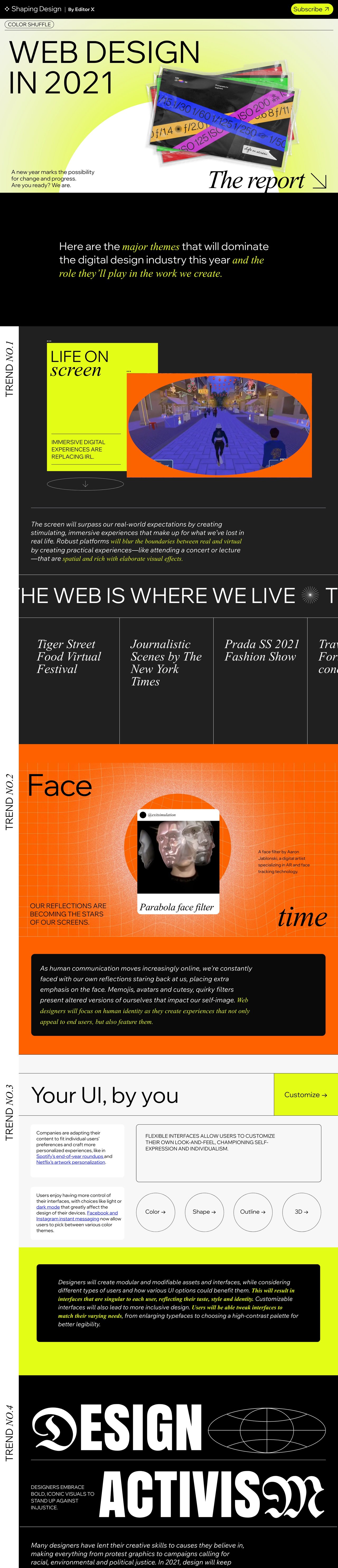 Web Design Trends 2021 Website Screenshot