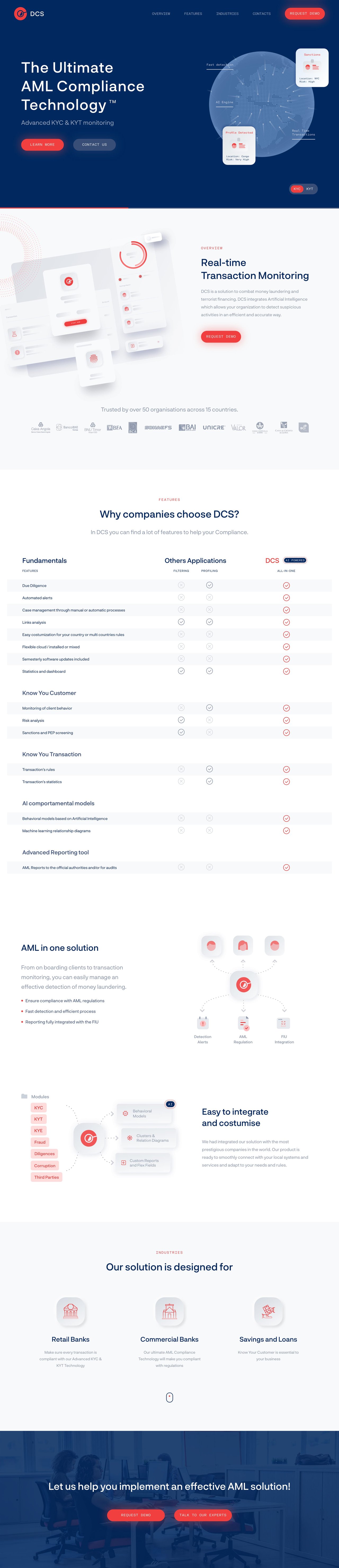 DCS AML Website Screenshot