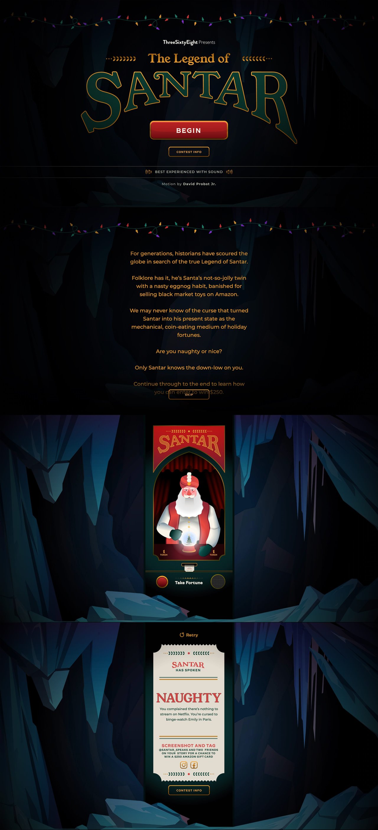 The Legend of Santar Website Screenshot