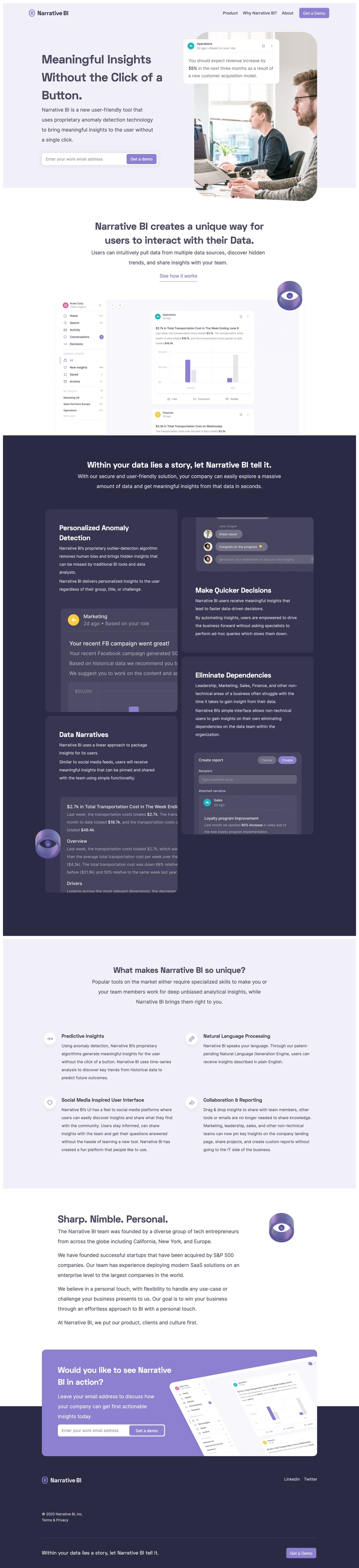 Narrative BI Website Screenshot