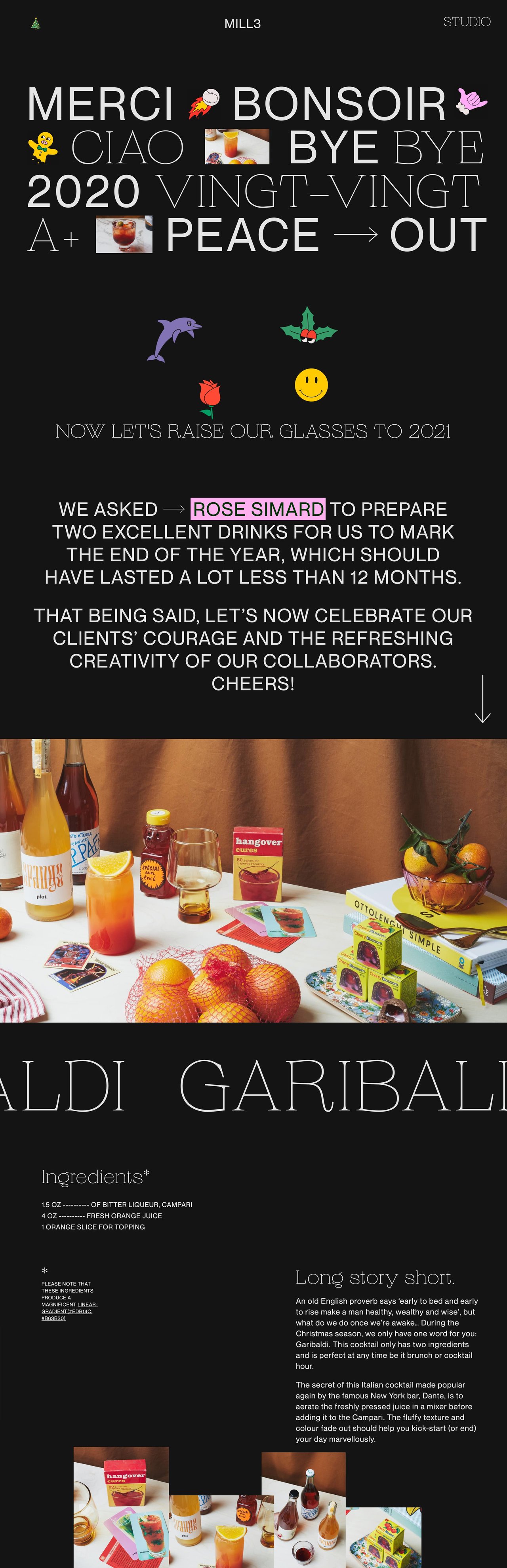 Mill3 Xmas Card Website Screenshot