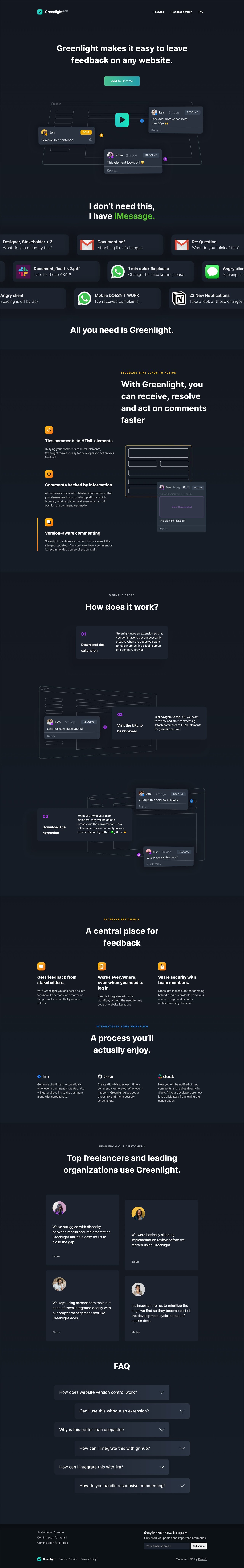 Greenlight Website Screenshot