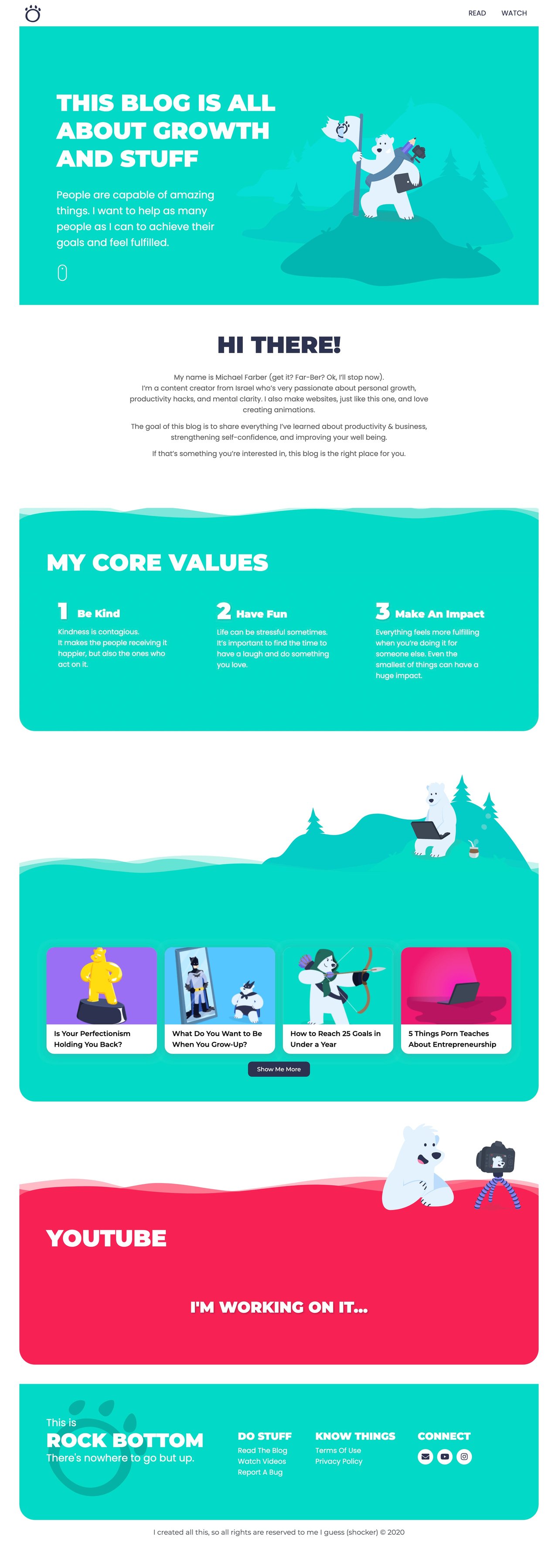 The Far Bear Philosophy Website Screenshot