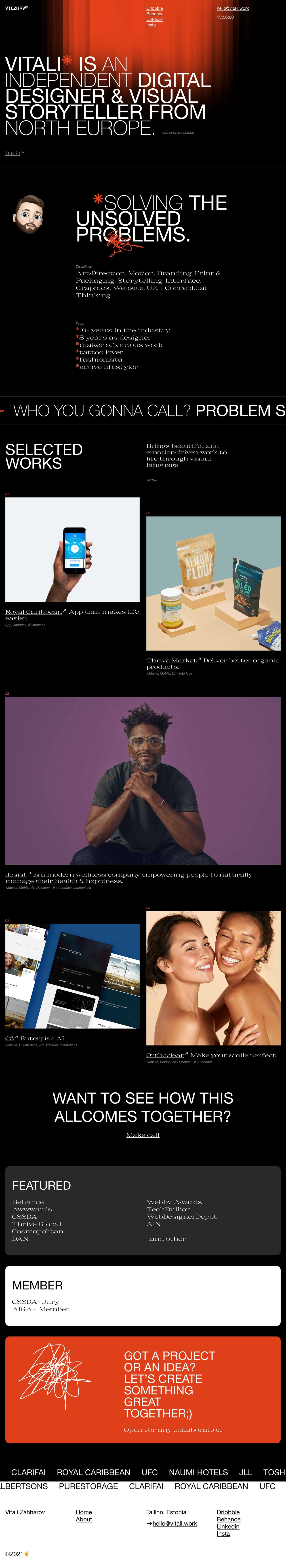 Vitali Zahharov Website Screenshot