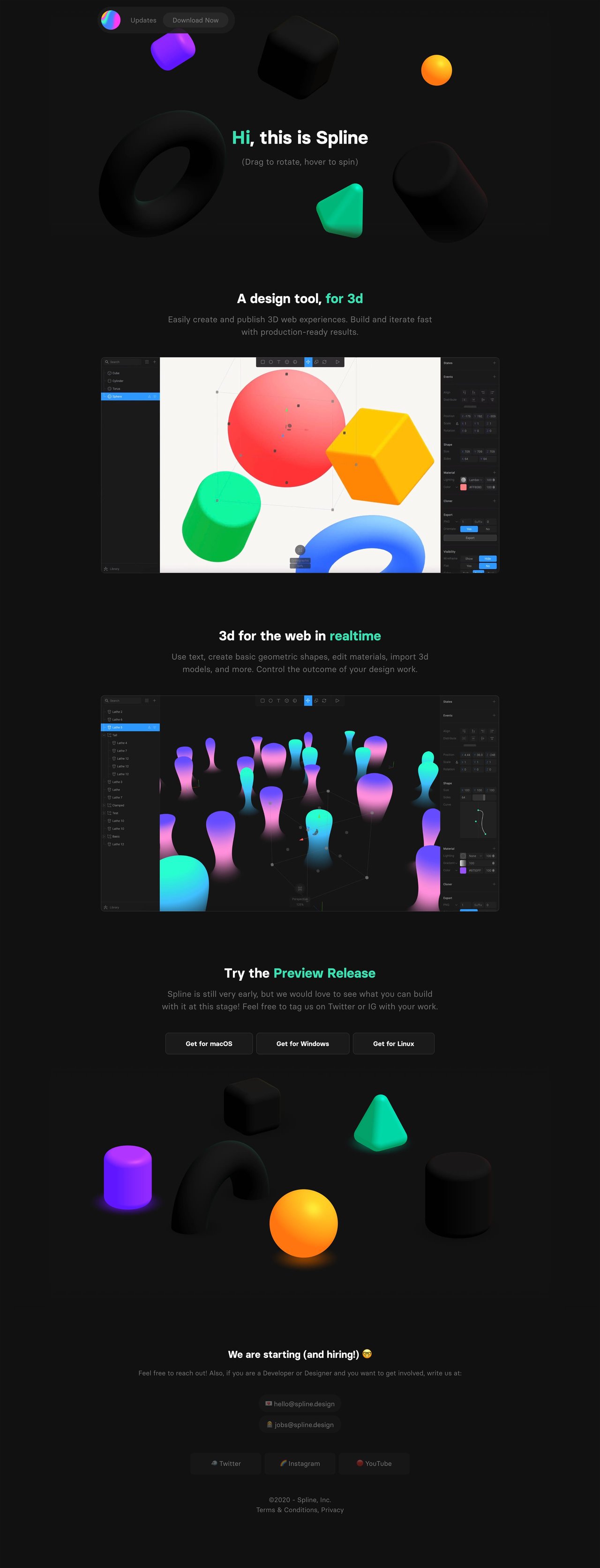 Spline Website Screenshot