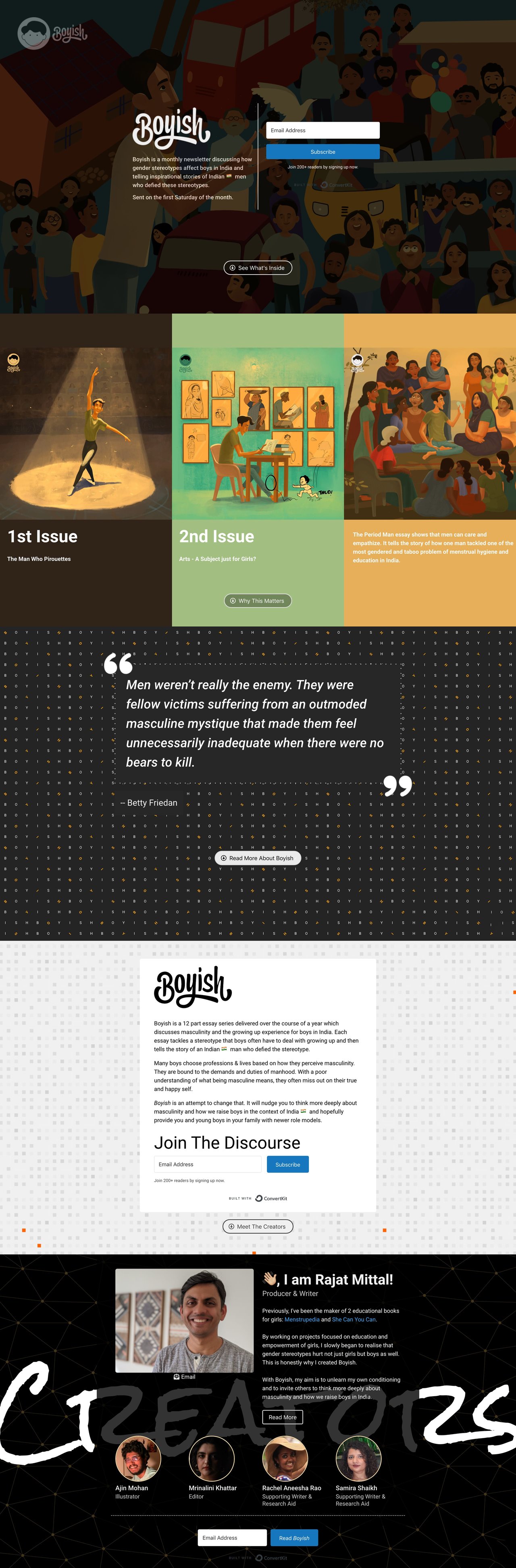 Boyish Website Screenshot