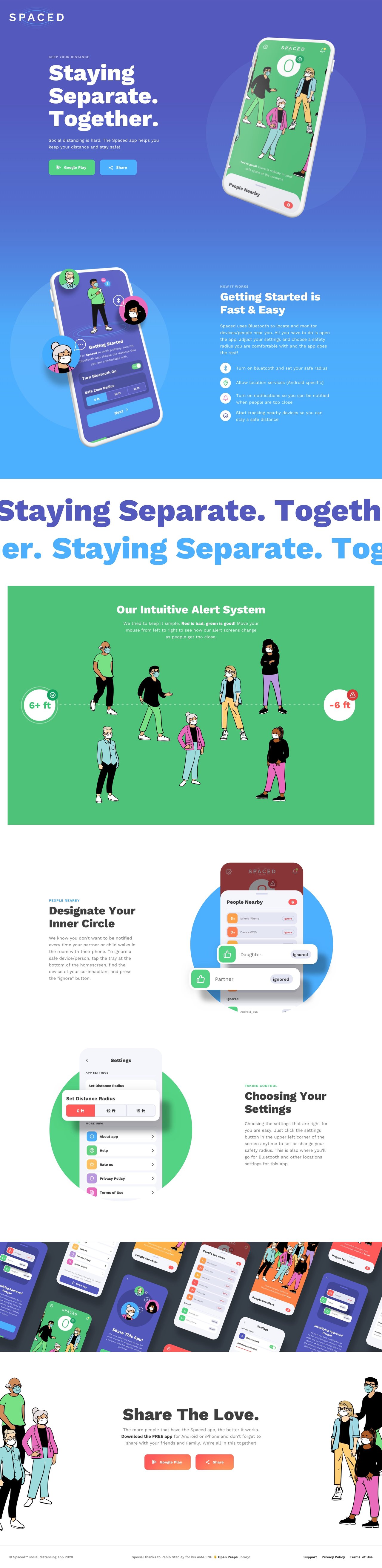 Spaced Website Screenshot