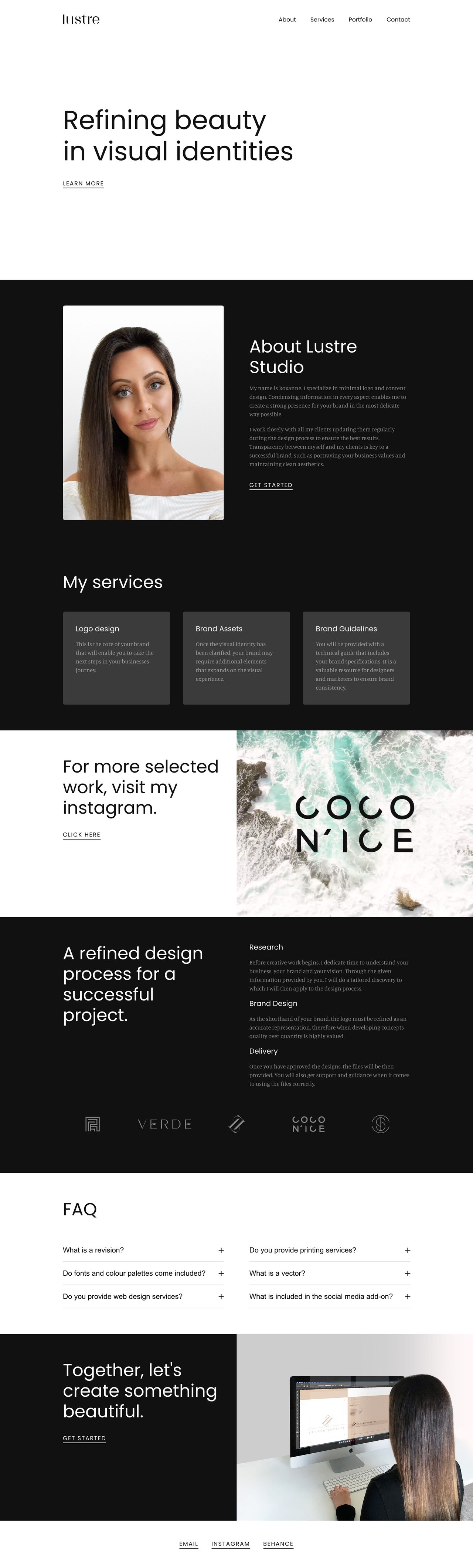 Lustre Studio Website Screenshot