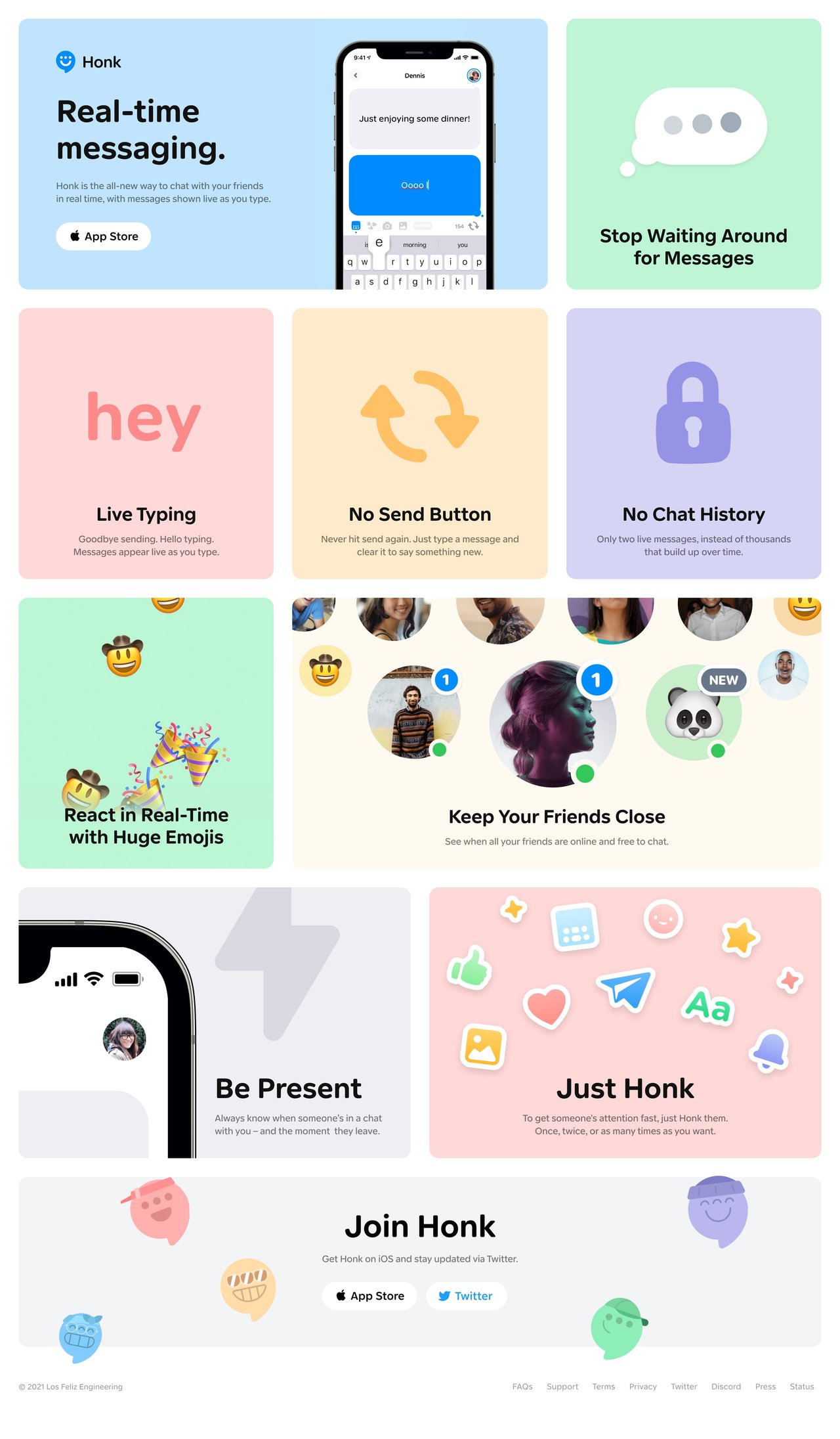 Honk Website Screenshot