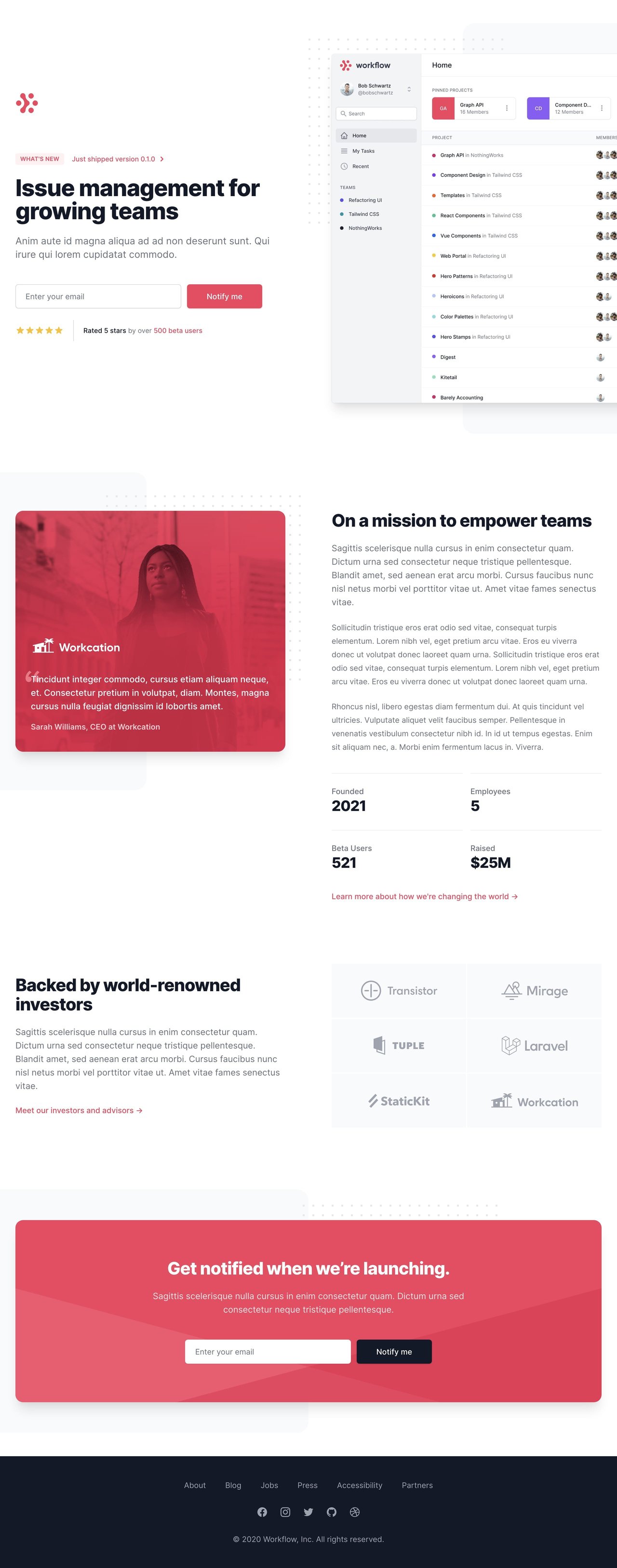 Tailwind UI – Marketing Page Website Screenshot