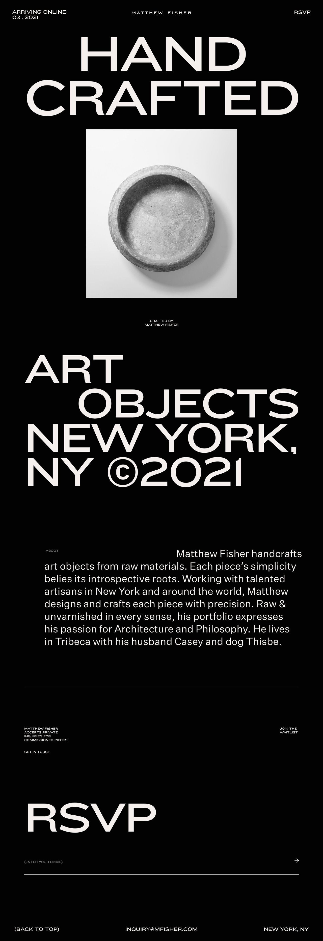 Matthew Fisher Website Screenshot