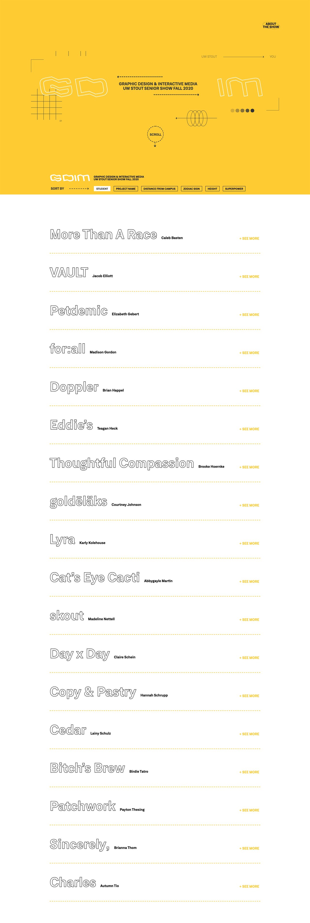 GDIM 2020 Website Screenshot