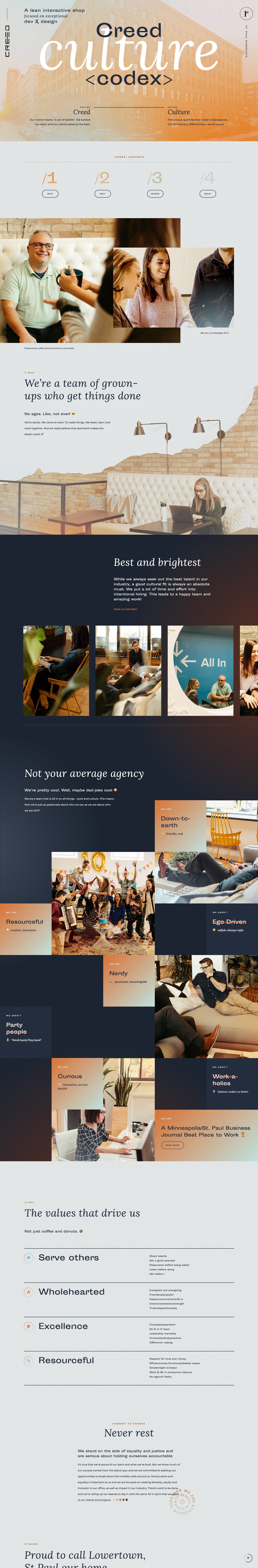 Creed Culture Codex Website Screenshot