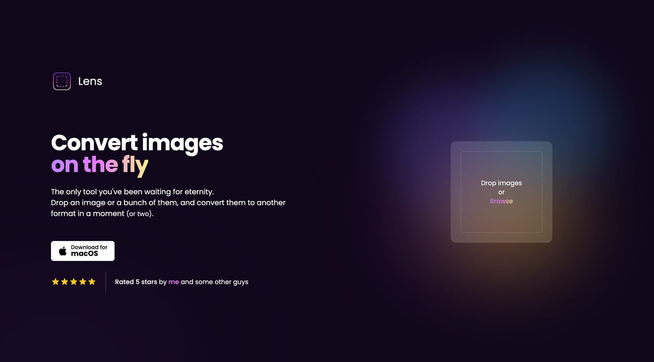 Lens Website Screenshot