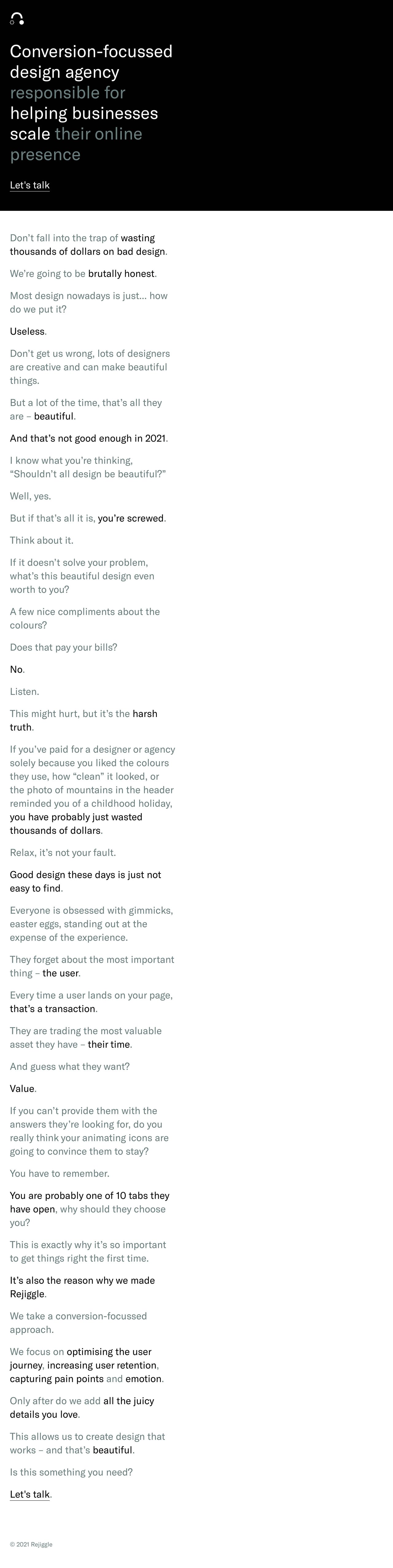 Rejiggle Website Screenshot