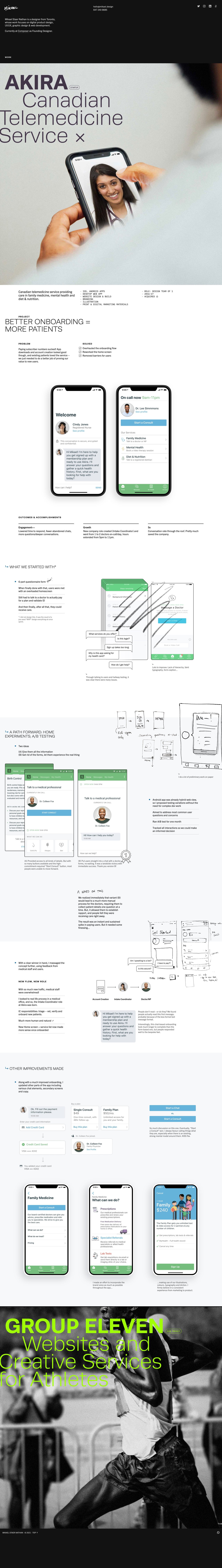 Mikael Staer Nathan Website Screenshot
