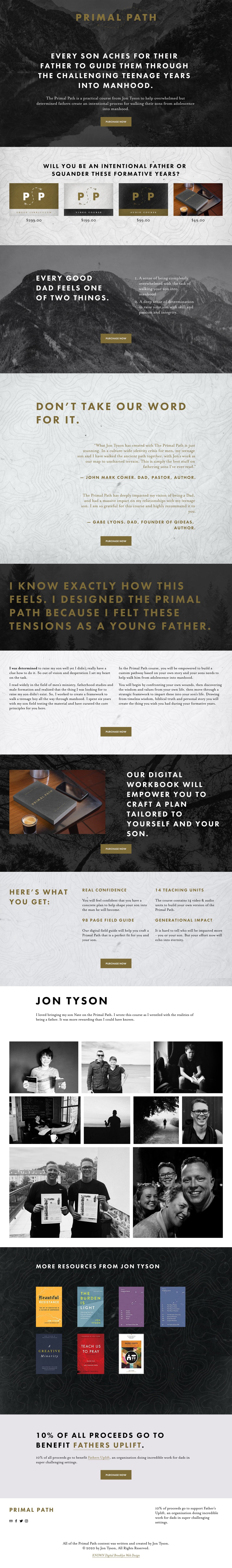 Primal Path Website Screenshot